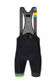 SANTINI Kurze Fahrradhose mit Trägern - UCI RAINBOW 2021 - Schwarz/Regenbogen