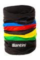 SANTINI Fahrrad-Nackenwärmer - UCI RAINBOW - Schwarz/Regenbogen