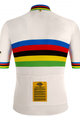 SANTINI Kurzarm Fahrradtrikot - UCI WORLD 100 GOLD - Regenbogen/Weiß