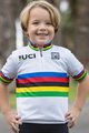 SANTINI Kurzarm Fahrradtrikot - UCI KIDS - mehrfarbig/Weiß