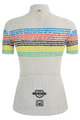 SANTINI Kurzarm Fahrradtrikot - UCI WORLD 100 LADY - Weiß/Regenbogen