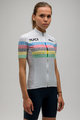 SANTINI Kurzarm Fahrradtrikot - UCI WORLD 100 LADY - Weiß/Regenbogen