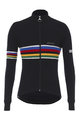 SANTINI Langarm Fahrradtrikot für den Winter - UCI RAINBOW WOOL - Schwarz