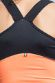 SANTINI Ärmelloses Fahrradtrikot - SCIA LADY - Orange/Schwarz