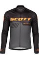 SCOTT Langarm Fahrradtrikot für den Sommer - RC TEAM 10 SUMMER - Orange/Schwarz
