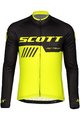 SCOTT Langarm Fahrradtrikot für den Sommer - RC TEAM 10 SUMMER - Gelb/Schwarz