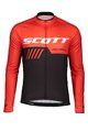 SCOTT Langarm Fahrradtrikot für den Sommer - RC TEAM 10 SUMMER - Rot/Schwarz