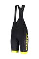 SCOTT Kurze Fahrradhose mit Trägern - RC TEAM - Schwarz/Gelb