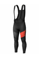 SCOTT Lange Fahrradhose mit Trägern - RC WARM WB - Rot/Schwarz