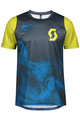 SCOTT Kurzarm Fahrradtrikot - TRAIL VERTIC - Blau/Gelb