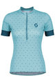 SCOTT Kurzarm Fahrradtrikot - ENDURANCE 20 LADY - Hellblau