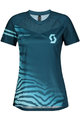SCOTT Kurzarm Fahrradtrikot - TRAIL VERTIC LADY - Blau