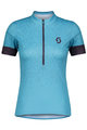 SCOTT Kurzarm Fahrradtrikot - ENDURANCE 20 LADY - Hellblau