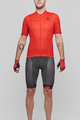 SCOTT Kurzarm Radtrikot und Shorts - RC TEAM 10 - Grau/Schwarz/Rot