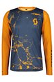 SCOTT Langarm Fahrradtrikot für den Sommer - TRAIL VERTIC LS - Blau/Orange