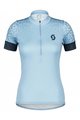 SCOTT Kurzarm Fahrradtrikot - ENDURANCE 20 SS LADY - Hellblau/Blau