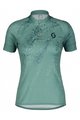 SCOTT Kurzarm Radtrikot und Shorts - ENDURANCE 30 SS LADY - Blau/Grün/Schwarz