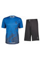 SCOTT MTB Radtrikot und Hose - TRAIL VERTIC SS - Blau/Schwarz