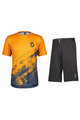 SCOTT MTB Radtrikot und Hose - TRAIL VERTIC SS - Orange/Blau/Schwarz