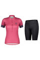 SCOTT Kurzarm Radtrikot und Shorts - ENDURANCE 20 SS LADY - Schwarz/Lila/Rosa