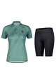 SCOTT Kurzarm Radtrikot und Shorts - ENDURANCE 30 SS LADY - Blau/Grün/Schwarz