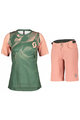 SCOTT Kurzarm Radtrikot und Shorts - TRAIL VERTIC LADY - Grün/Rosa