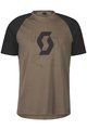 SCOTT Kurzarm Fahrrad-Shirt - ICON RAGLAN SS - Schwarz/Braun