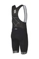 SCOTT Kurze Fahrradhose mit Trägern - TEAM - Schwarz