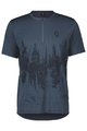 SCOTT Kurzarm Fahrradtrikot - TRAIL FLOW ZIP SS - Blau