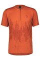 SCOTT Kurzarm Fahrradtrikot - TRAIL FLOW ZIP SS - Orange