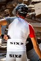 SIX2 Kurzarm Fahrradtrikot - BIKE3 ULTRALIGHT - Weiß/Grau/Rot