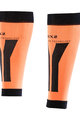 SIX2 Knielange Fahrradbeinlinge - CALF - Schwarz/Orange