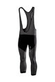 SIX2 3/4 lange Fahrradhose mit Träger  - SLP4 2S - Schwarz/Grau