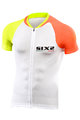 SIX2 Kurzarm Fahrradtrikot - BIKE3 ULTRALIGHT - Weiß/Gelb/Orange