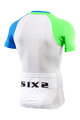 SIX2 Kurzarm Fahrradtrikot - BIKE3 ULTRALIGHT - Grün/Blau/Weiß