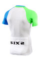 SIX2 Kurzarm Fahrradtrikot - BIKE3 ULTRALIGHT - Weiß/Blau/Grün