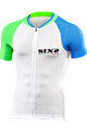 SIX2 Kurzarm Fahrradtrikot - BIKE3 ULTRALIGHT - Weiß/Blau/Grün
