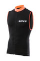SIX2 Ärmelloses Fahrradtrikot - BIKE2 STRIPES - Schwarz/Orange