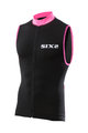 SIX2 Ärmelloses Fahrradtrikot - BIKE2 STRIPES - Rosa/Schwarz