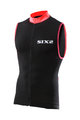 SIX2 Ärmelloses Fahrradtrikot - BIKE2 STRIPES - Schwarz/Rot