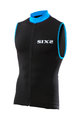 SIX2 Ärmelloses Fahrradtrikot - BIKE2 STRIPES - Blau/Schwarz