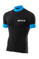 SIX2 Kurzarm Fahrradtrikot - BIKE3 STRIPES - Schwarz/Blau
