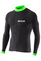 SIX2 Langarm Fahrradtrikot für den Sommer - BIKE4 STRIPES - Grün/Schwarz
