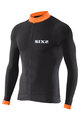 SIX2 Langarm Fahrradtrikot für den Sommer - BIKE4 STRIPES - Orange/Schwarz