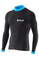 SIX2 Langarm Fahrradtrikot für den Sommer - BIKE4 STRIPES - Schwarz/Blau