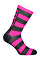 SIX2 Klassische Fahrradsocken - LUXURY MERINO - Rosa/Schwarz