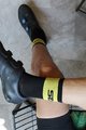 SIX2 Klassische Fahrradsocken - SHORT LOGO - Schwarz/Gelb