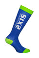 SIX2 Fahrradkniestrümpfe - RECOVERY - Grün/Blau/Schwarz