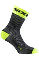 SIX2 Klassische Fahrradsocken - SHORT S - Gelb/Schwarz