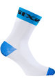 SIX2 Klassische Fahrradsocken - WHITE SHORT - Weiß/Hellblau